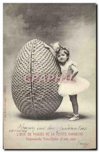 VINTAGE POSTCARD Dance the Easter egg of the small dancer Mi