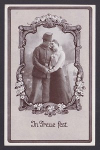 Postcard, WWI Germany Patriotic Greetings Wir halten fest und treu zusammen