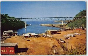 NOYO HARBOR Fort Bragg, CA Fishing Fleet Mendocino County 1950s Vintage Postcard