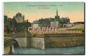 CARTE Postale Old Chateau de Chantilly the Entree