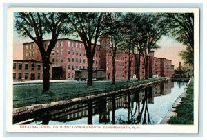 Great Falls MFG Co. Plant Looking South Somersworth New Hampshire NH Postcard 