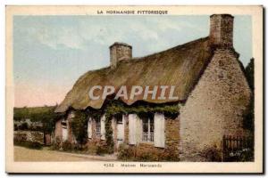 Old Postcard Normandy Norman House