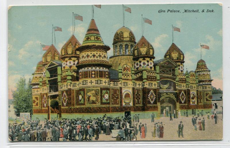 Corn Palace Mitchell South Dakota 1910c postcard