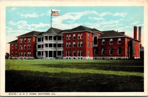 Postcard IL Coles County Mattoon Independent Order of Odd Fellows Home 1913 V22