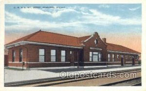 Cb and Q RY Depot, Kewanee, IL USA Train Railroad Station Depot Unused light ...