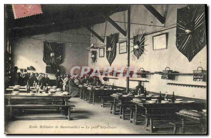 Old Postcard Army Military School Rambouillet Small Refectory