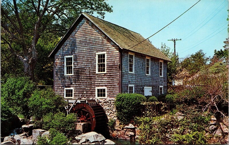 Old Grist Mill Stony Brook Brewster Cape Cod Massachusetts MA Postcard VTG UNP  