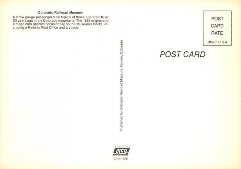 Railroad Museum Railroad Museum, Colorado