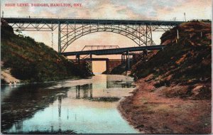 Canada High Level Bridges Hamilton Ontario Vintage Postcard C093