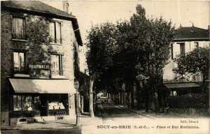 CPA SUCY-en-BRIE Place et Rue Montaleau (869657)