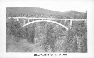 Arizona Cedar Wash Bridge US 60 RPPC Photo Postcard 20-1600