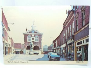 Market Street Tamworth Staffordshire Vintage Postcard 1970s