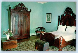 Birmingham Alabama Postcard Arlington Confederate Shrine Bedroom Interior c1960