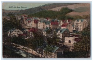 c1910 View of Houses Bez Chemnitz Harthau Chemnitz Germany Antique Postcard 