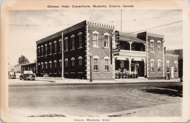 Gilmour Hotel Gravenhurst Muskoka Ontario ON PECO Postcard H57