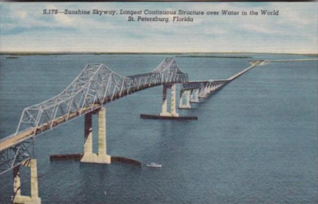 Florida St Petersburg Sunshine Skyway Bridge Curteich