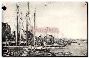 Old Postcard The Grandcamp Bains A corner Yacht Harbor