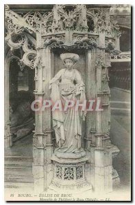 CARTE Postale Bourg Old Brou Church Mausoleum of Philibert le Beau Detail