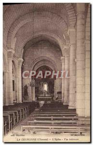 Old Postcard The Crown L & # 39Eglise Inner View