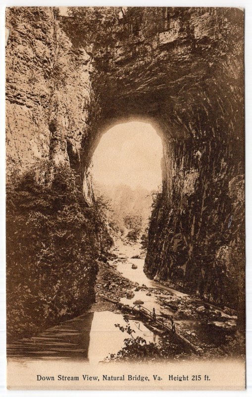 Natural Bridge, Va., Down Stream View