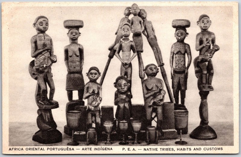 Africa Oriental Portuguesa Arte Indigena Native Tribes Habits & Customs Postcard