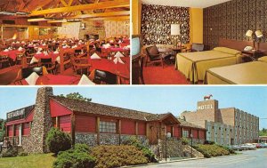 THE RED HORSE Steak House FREDERICK, MD Roadside Room Interior TV 1960s Postcard