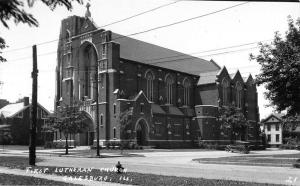 Galesburg Illinois First Lutheran Church Real Photo Antique Postcard K79680