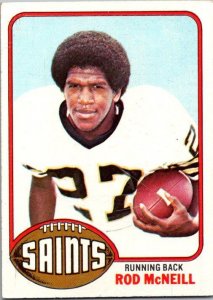 1976 Topps Football Card Rod McNeill New Orleans sk4562