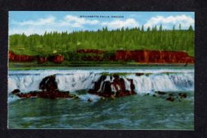 OR Vintage view Willamette Falls Oregon Postcard Carte Postale PC