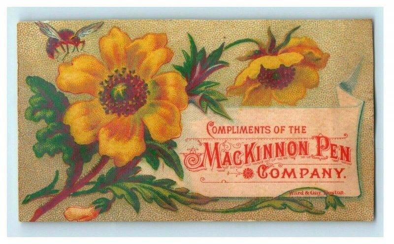 1880s MacKinnon Pen Co. Flowers Wasp Insect P229