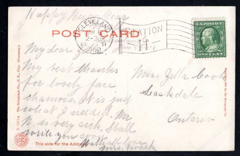 Ohio CLEVELAND Garfield Monument pm1911 Divided Back