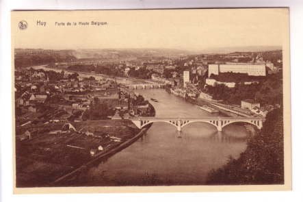 Bridges and Town, Huy, Belgium,