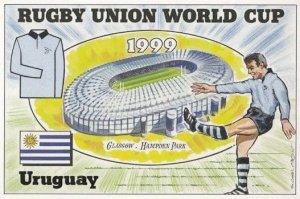 Uruguay at Hampden Park Stadium Rugby World Cup Uniform Postcard