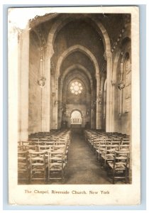 1910 RPPC Chappel Riverside Church New York. Postcard P1E