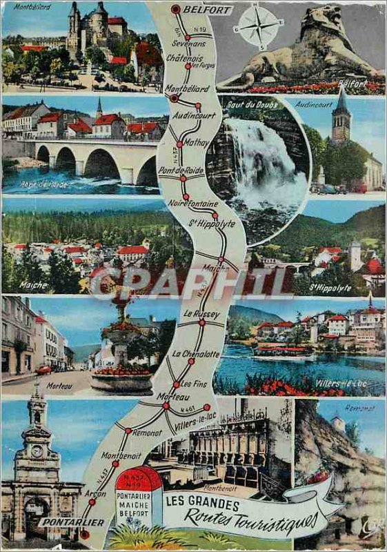 Modern Postcard The Great Scenic Routes of Pontarlier Belfort