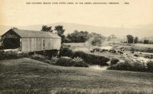 VT - Rutland. Covered Bridge over Otter Creek (Billings Bridge)