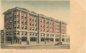 Postcard Oklahoma Enid Stephenson Building Stewarts Hand colored 23-7775