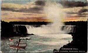 Horseshoe Fall Canada Niagara Falls Waterfalls Postcard Unposted Maid Mist UNP 