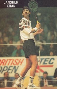 Jansher Khan British Tennis Open Photo Plain Back Postcard