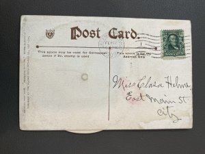 Beautiful Woman Cupid Romance Mechanical Spinner Novelty 3 Diff Men Appear c1910