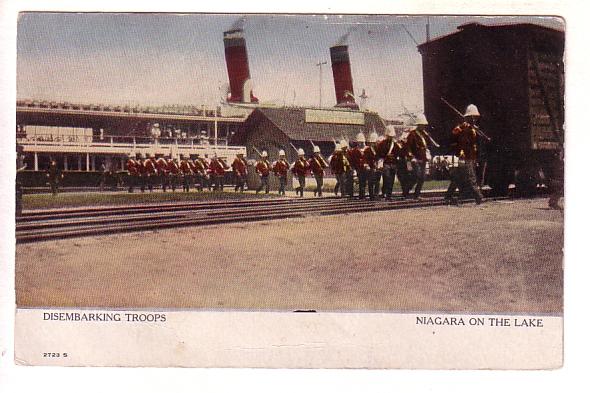 Disembarking Troops, Ship, Train, Niagara on the Lake, Ontario, Warwick 2723S 