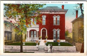 Postcard HOUSE SCENE Indianapolis Indiana IN AO9948