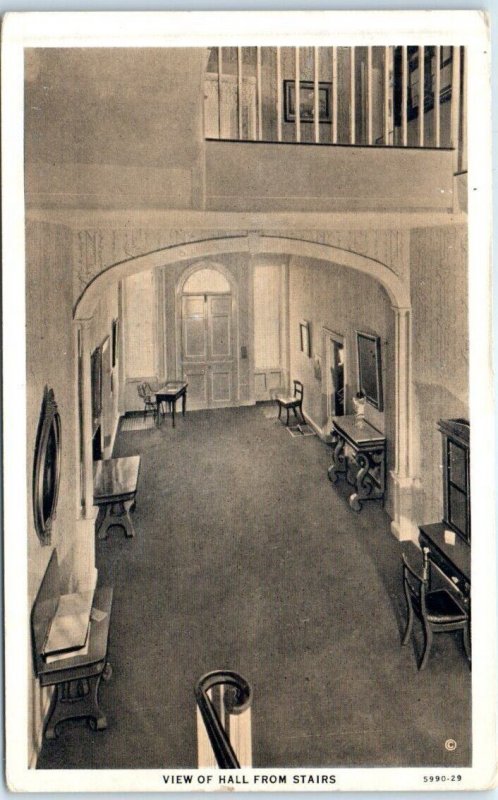 Postcard - View Of Hall From Stairs, My Old Kentucky Home - Bardstown, Kentucky