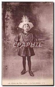 Old Postcard Croix de Vie (Vendee) Sablaise Little Children Folk Costume