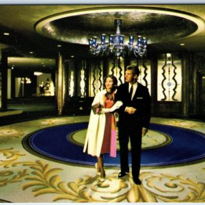 c1970s Miami, FL Main Lobby Doral Hotel & Country Club PC Blue Chandalier!! A266