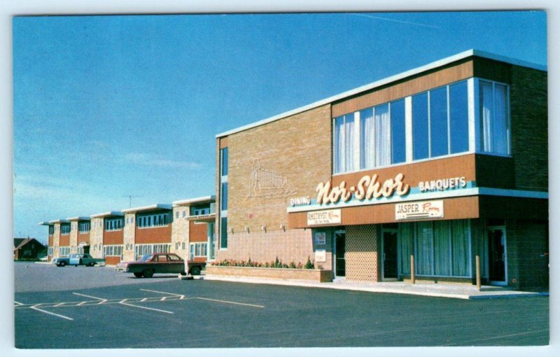 PORT ARTHUR, Ontario Canada ~ Roadside Motel NOR SHOR MOTOR HOTEL 1960s Postcard