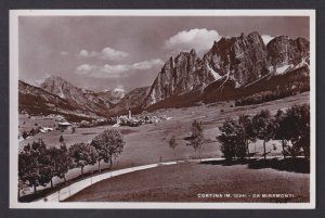 Vintage postcard Cortina dAmpezzo Dolomites Belluno Veneto Italy panoramic view