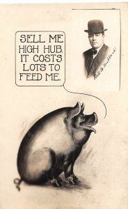 H87/ Kansas City Missouri RPPC Postcard c1910 Pierson Hubbard Live Stock Ad  150