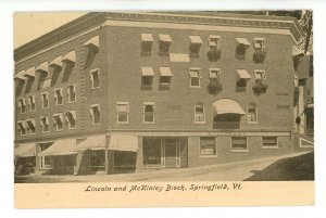 VT - Springfield. Lincoln & McKinley Block