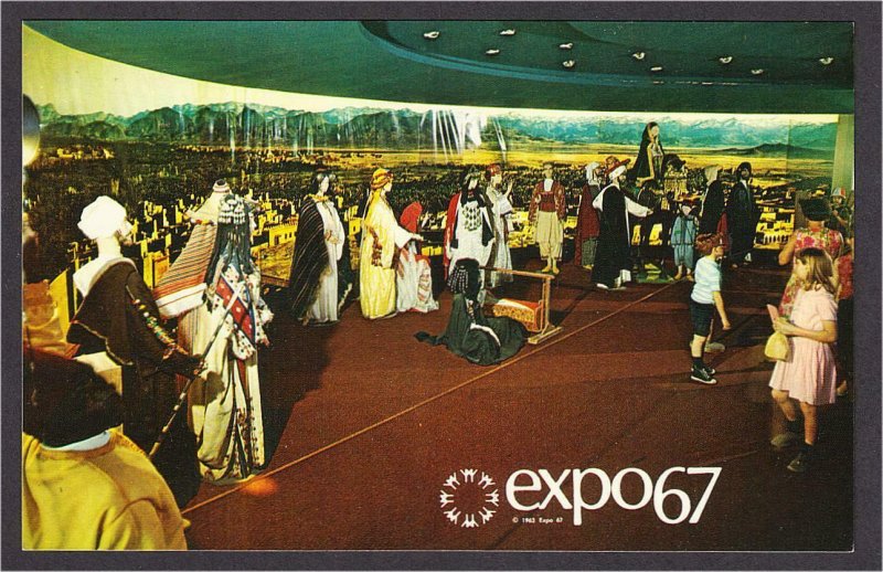 Montreal Expo 1967 Morocco Pavilion Diorama of Village of Tinghir Postcard